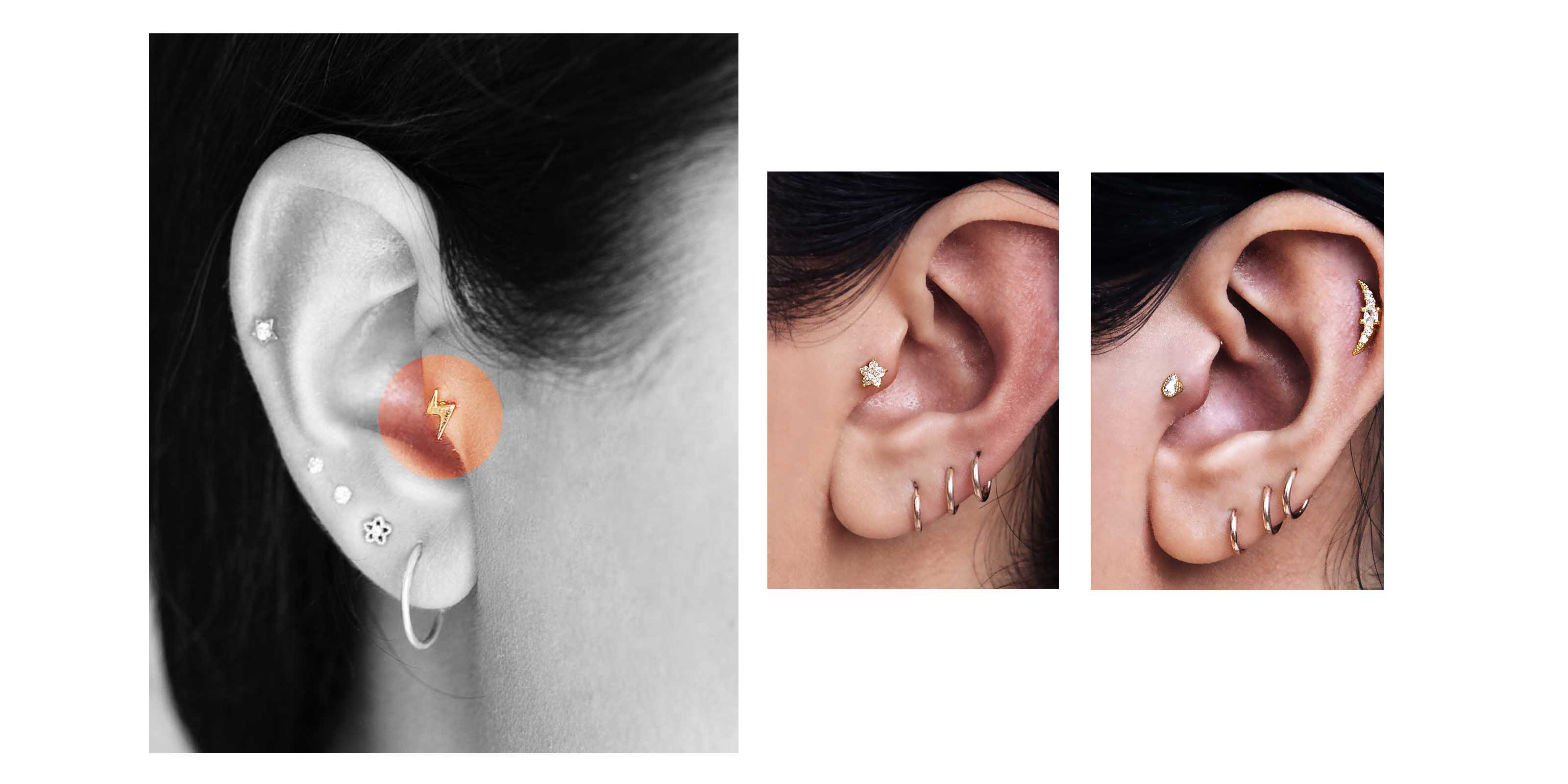tragus and cartilage piercings