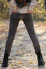 LeatherLook Organic Stretch French Terry, Dark Gray by Astrokatze
