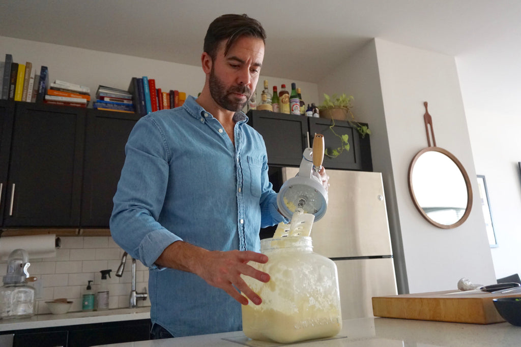 Luke Venner Making Butter with Churncraft