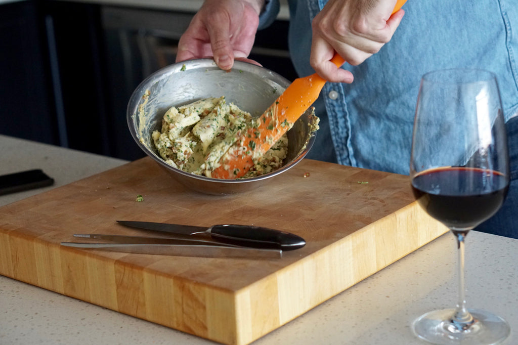 Mixing compound butter