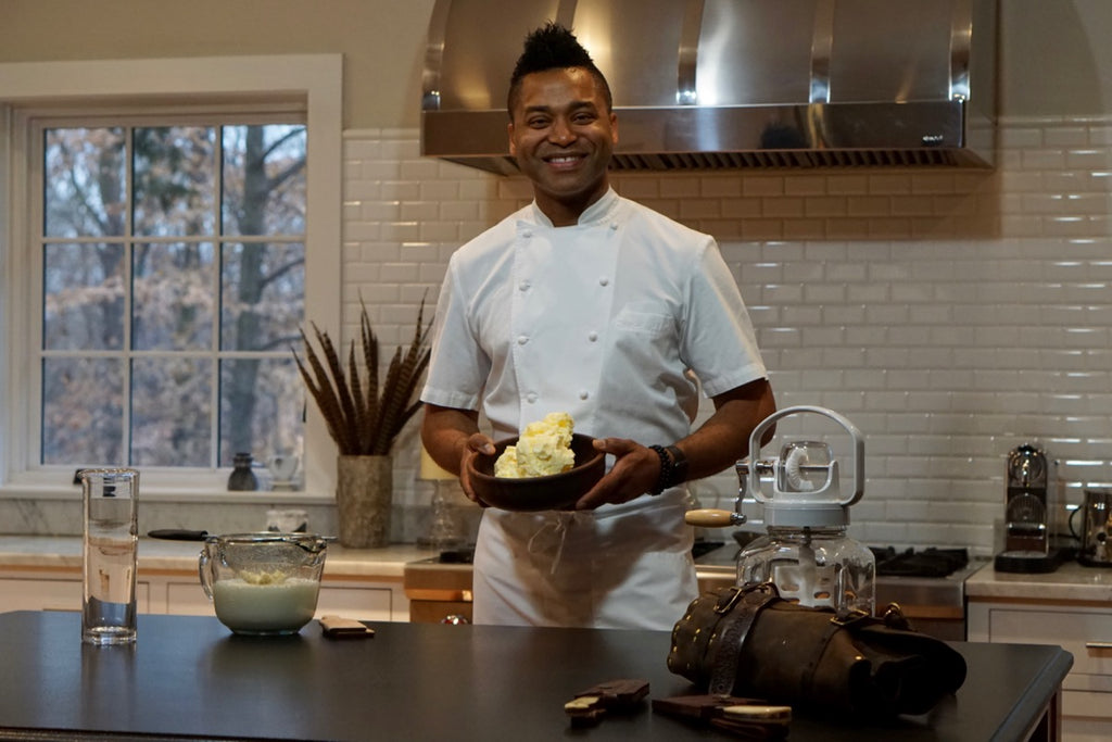 Chef Marlon with homemade butter