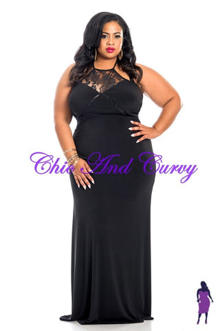 Final Sale Plus Size BodyCon in Textured Fabric - Black