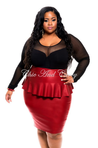Final Sale Plus Size Mermaid Scuba Skirt in Pink