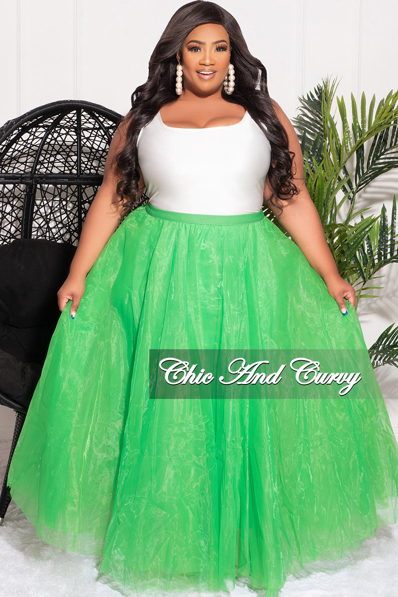Final Sale Plus Size Maxi Tulle Tutu in Green (SKIRT ONLY) – Chic Curvy