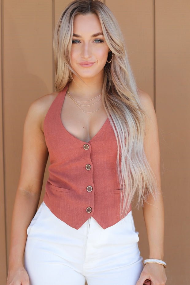 Miley Halter Vest Top - Cenkhaber