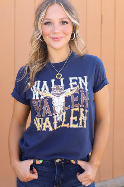 Long Horn Wallen Graphic Tee - Cenkhaber