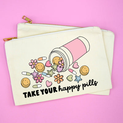 Take Your Happy Pills Cosmetic Bag - Mohebina laemeh