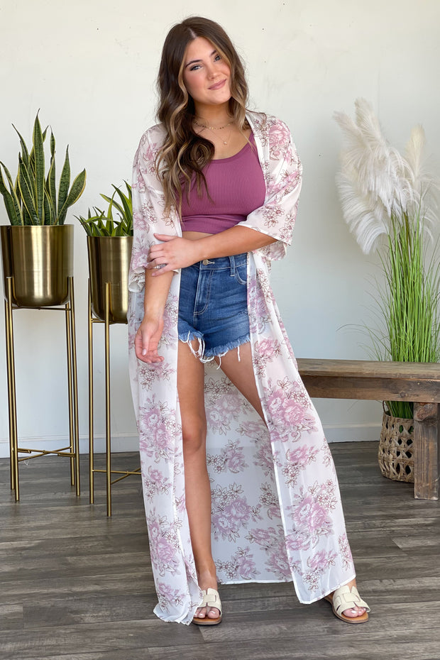 Floral Charm Kimono - Mohebina laemeh