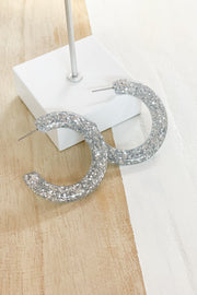 Sparkle On Hoop Earrings - Cenkhaber