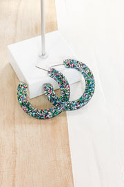 Sparkle On Hoop Earrings - Cenkhaber