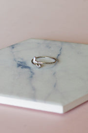 Heart Initial Ring: Silver - Mohebina laemeh