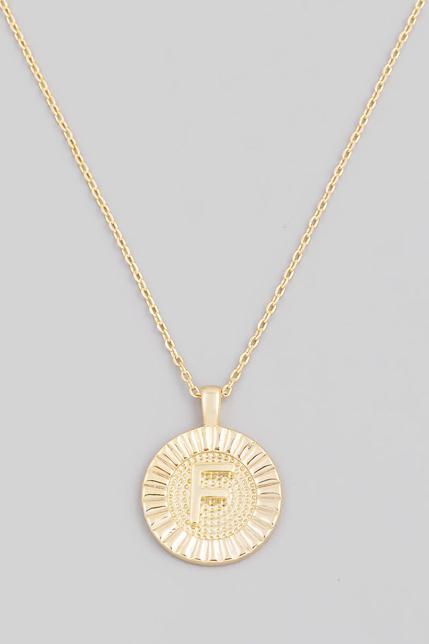 Initial Coin Necklace A-Z - Cenkhaber