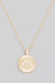 Initial Coin Necklace A-Z - Cenkhaber