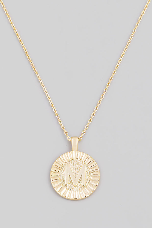 Initial Coin Necklace A-Z - Mohebina laemeh