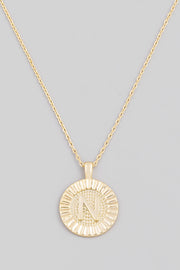 Initial Coin Necklace A-Z - Mohebina laemeh