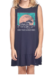 High Tides and Good Vibes Graphic Dress - Cenkhaber