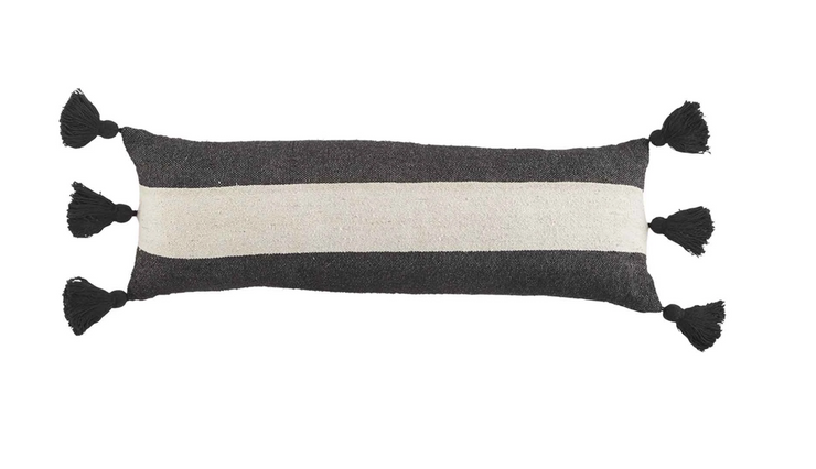 Black Stripe Throw Pillow - Cenkhaber
