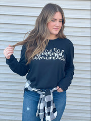 It's a Wonderful Life Long Sleeve: Black - Mohebina laemeh