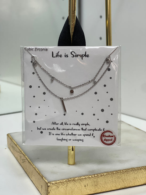 Life is Simple Necklace - Mohebina laemeh