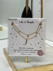 Life is Simple Necklace - Cenkhaber