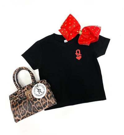 Kids Queen Of Hearts Tee: Black/Red  Mommy & Me - Cenkhaber