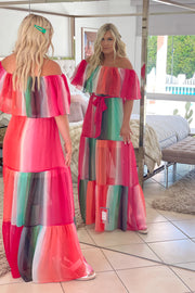 Watercolor Wishes Maxi Dress: Pink - Mohebina laemeh