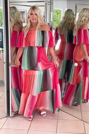 Watercolor Wishes Maxi Dress: Pink - Mohebina laemeh