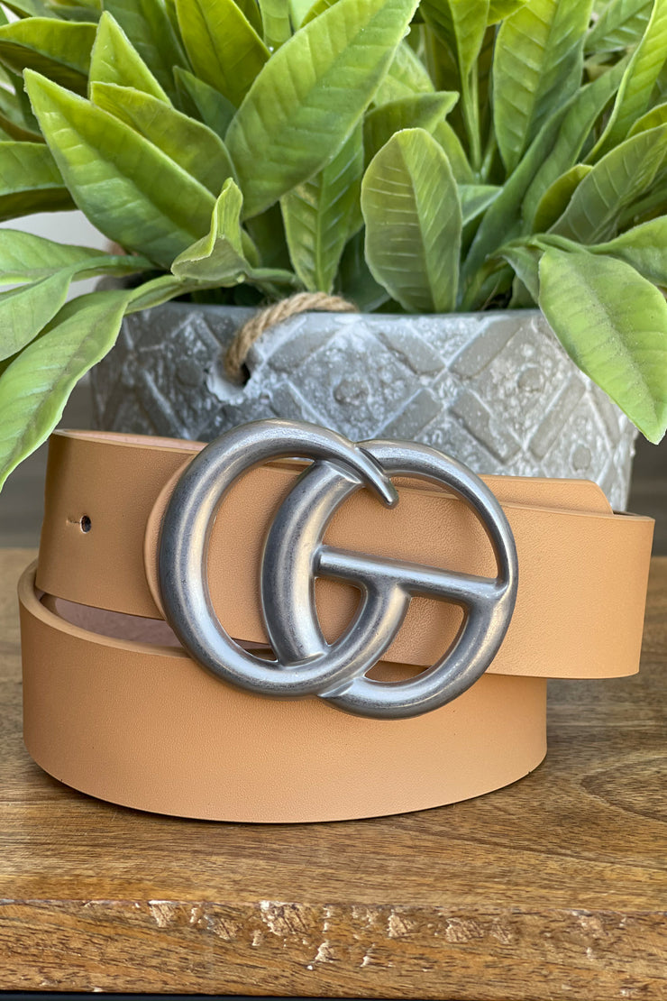 GG Belt: Tan / Flat Silver - Cenkhaber