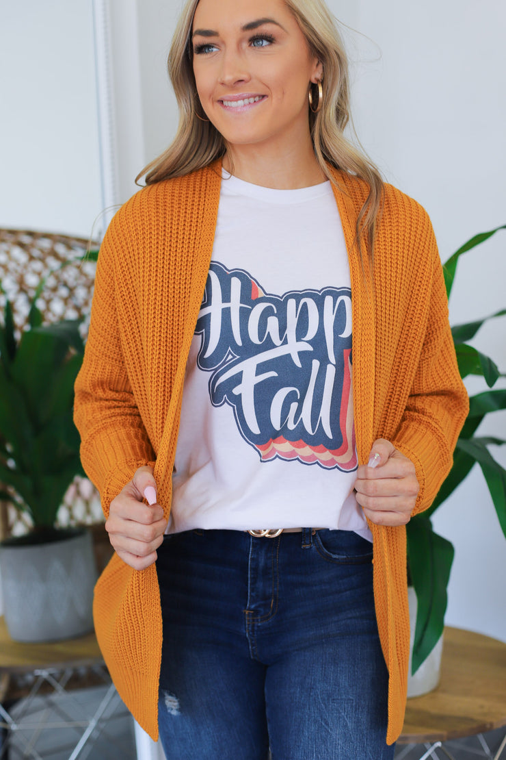 Happy Fall Retro Graphic Tee - Cenkhaber