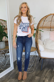 Happy Fall Retro Graphic Tee - Cenkhaber