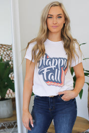 Happy Fall Retro Graphic Tee - Cenkhaber