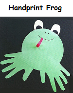 Baxter's Corner - Handprint Frog Craft