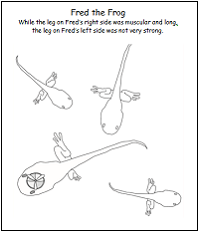 Baxter's Corner Coloring Page - Fred the Frog Short Leg