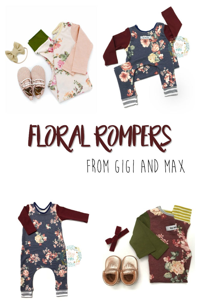 Beautiful Floral Rompers from Gigi and Max