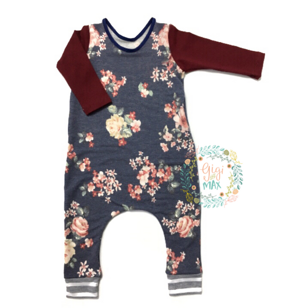 Blue Floral romper from Gigi and Max