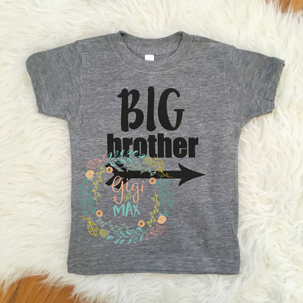 Sibling shirts from Gigi and Max! Perfect way to announce a pregnancy or celebrate a new arrival! 