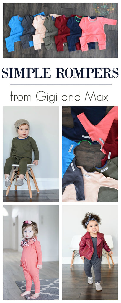 Simple rompers from Gigi and Max. These colors are amazing and these rompers look SO comfy! Definitely pinning this for later! 