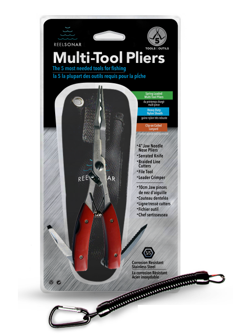 fishing tool pliers and pocket knife
