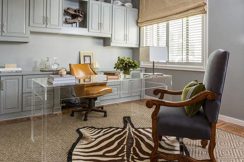 layering-rugs-zebra-rug-home-office