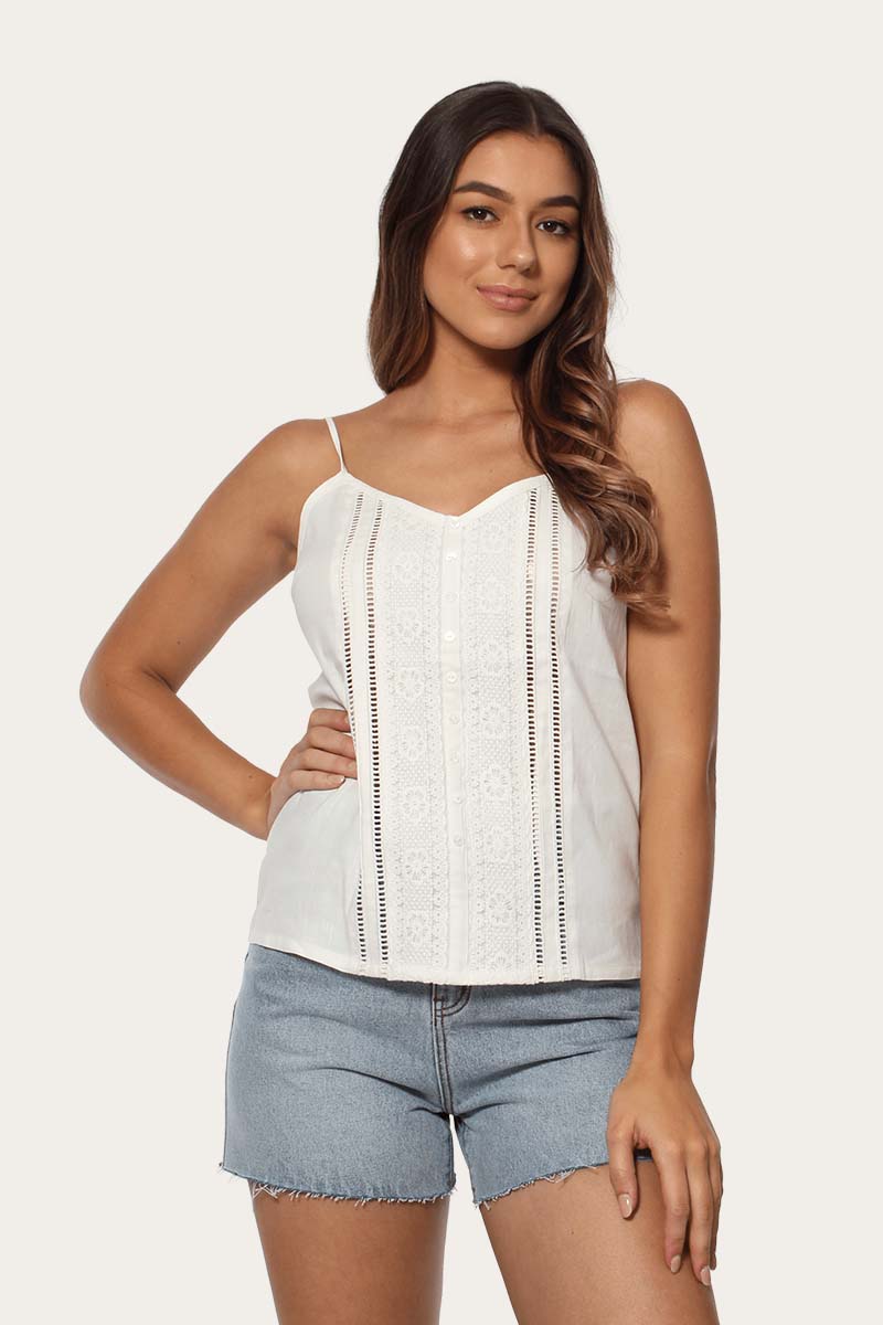 ivory lace tank top