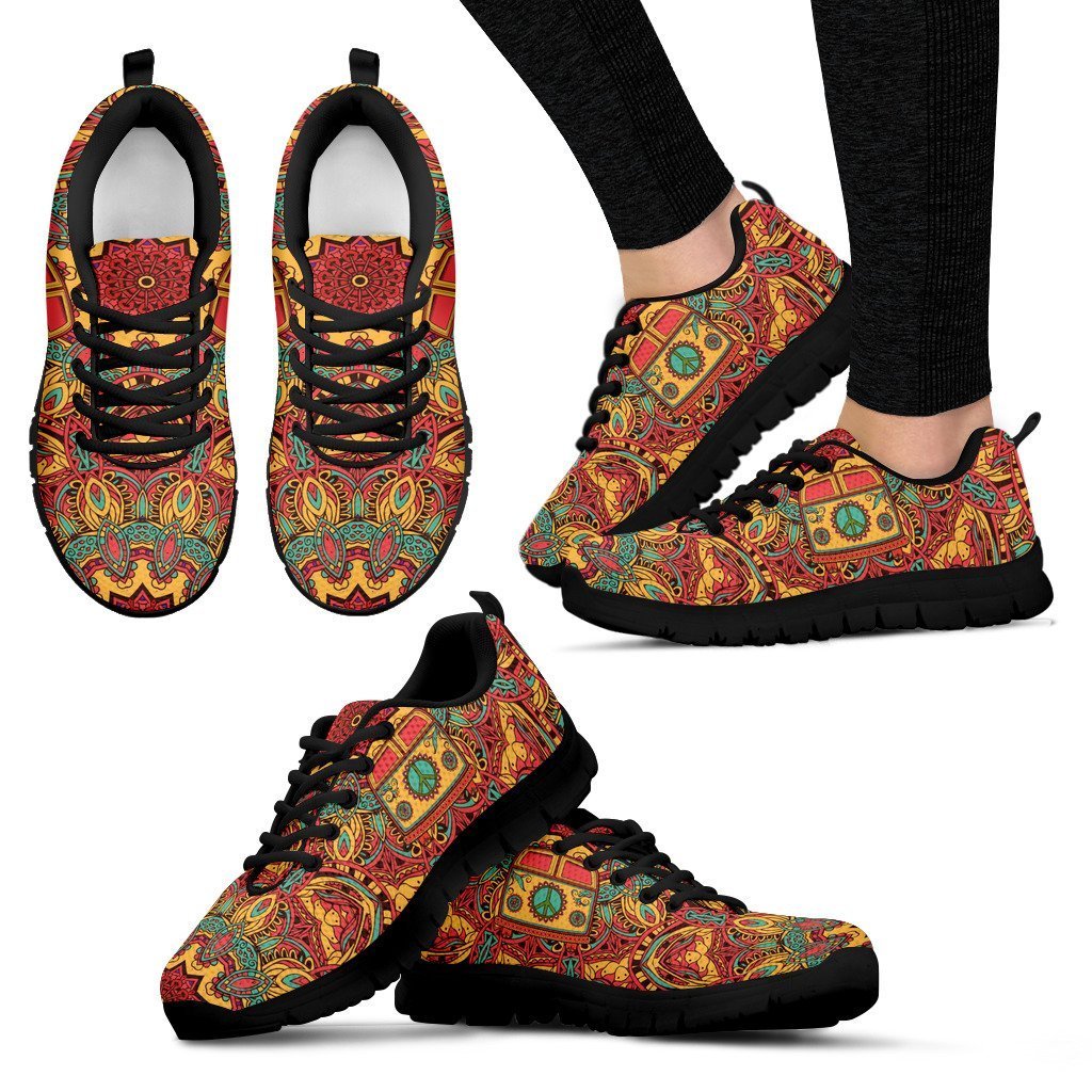 Hippie Van Mandala Women Sneakers Shoes Jorjune