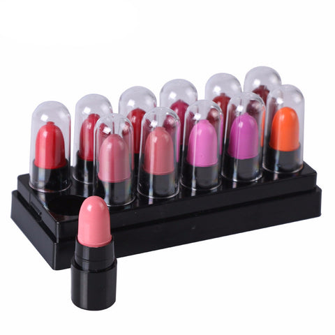 12 Colors/set 2016 New Brand HengFang Profession Makeup 12 colors lipstick nutritious lips easy to wear Cosmetic - Gifts Leads