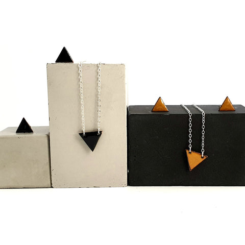 enamel triangle pendants - MaisyPlum