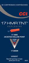 CCI 17HMR 17GR JHP TNT