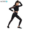 Crop Top Mesh Hoodie + Stylish Mesh Legging