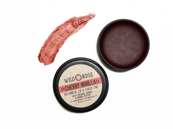 Natural Lip Tint - Cherry Vanilla - Botanical Lip Color ...