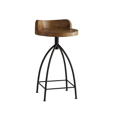 Iron and Wood Counter stool