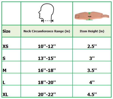 neck brace size