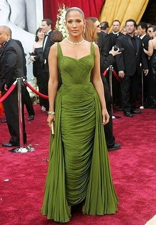 jlo red carpet green dress