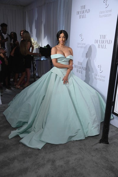 cardi b diamond ball gown